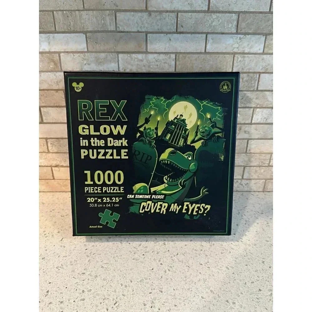 Toy Story REX 1000 Piece Glow in the Dark Puzzle Disney Parks Exclusive Pixar bv